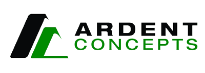 Ardent white logo